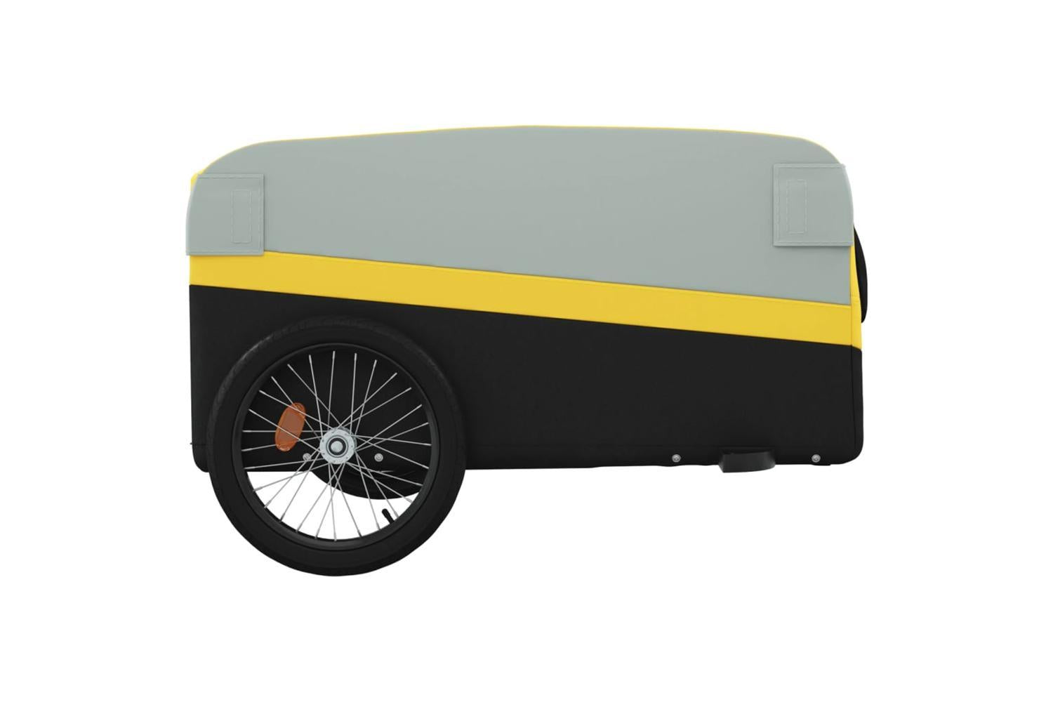 Vidaxl Bike Trailer Black And Yellow 45 Kg Iron-7