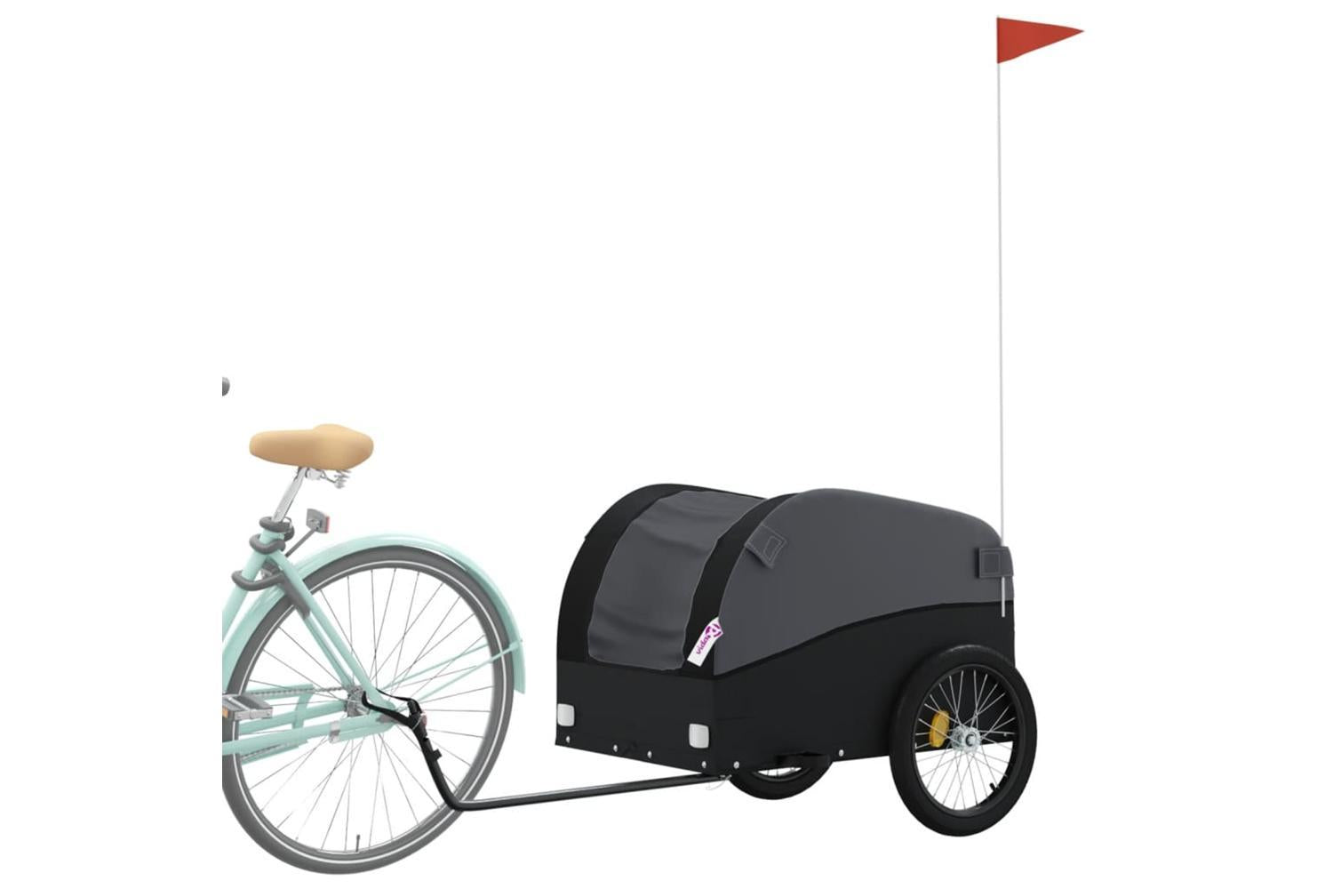 Vidaxl Bike Trailer Black 45 Kg Iron-3