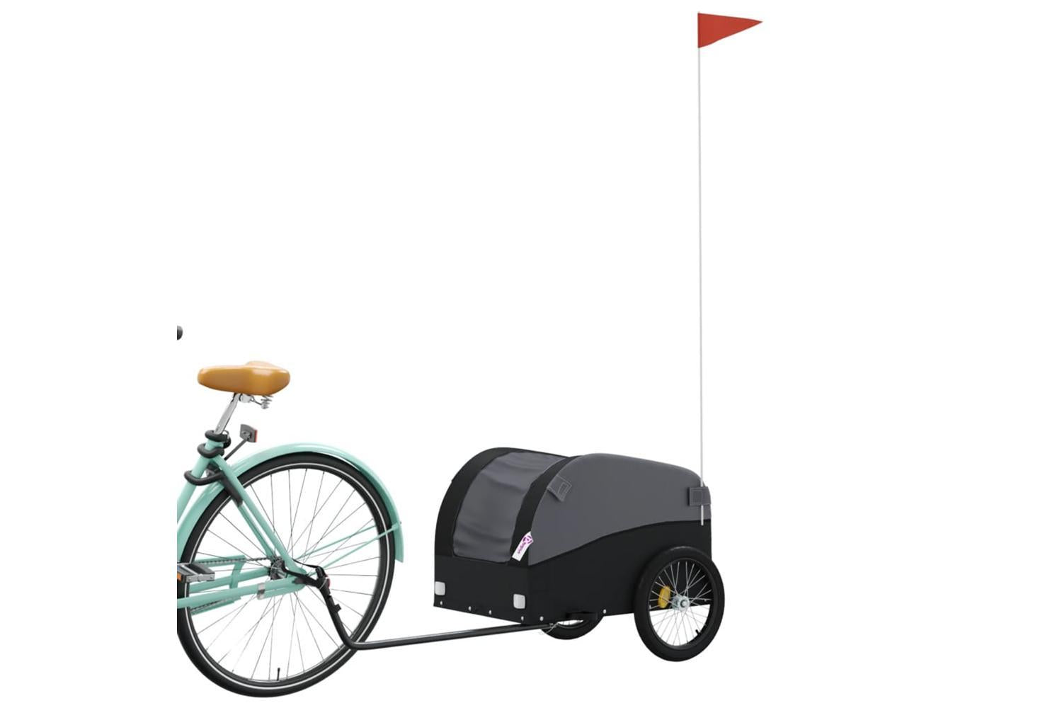 Vidaxl Bike Trailer Black 30 Kg Iron-3