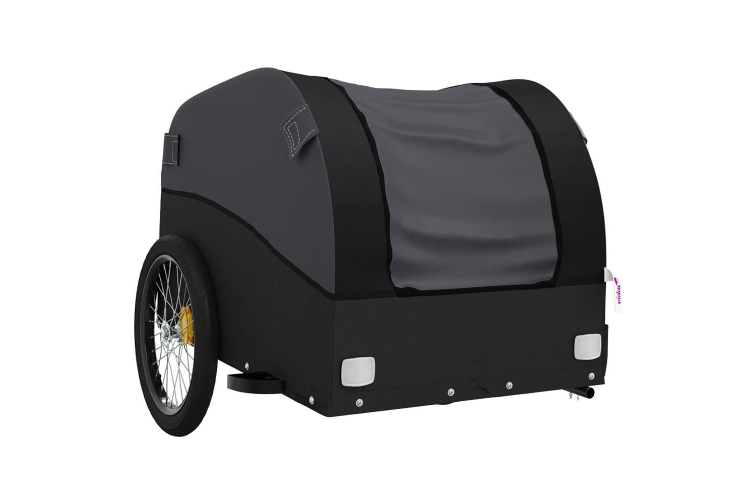 Vidaxl Bike Trailer Black 30 Kg Iron-4