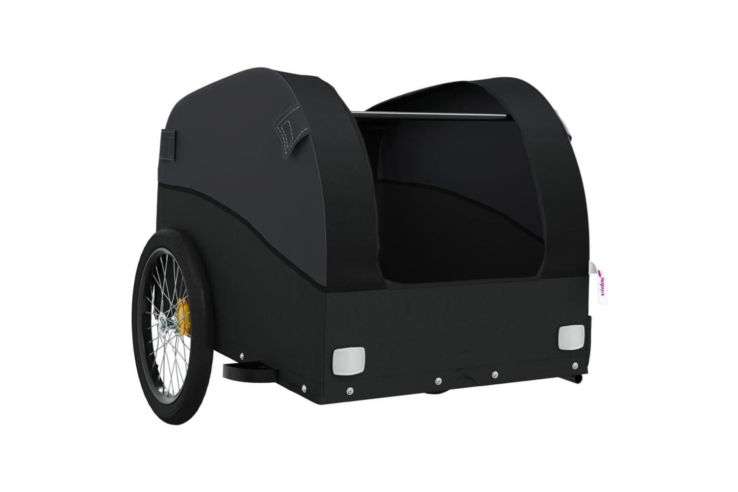 Vidaxl Bike Trailer Black 30 Kg Iron-5