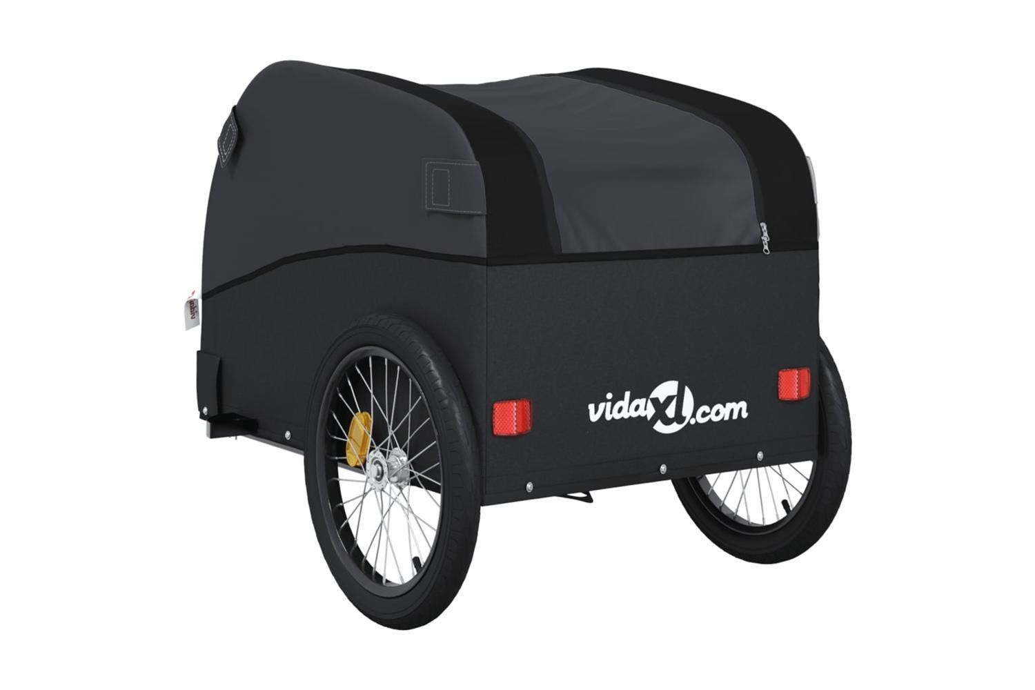 Vidaxl Bike Trailer Black 30 Kg Iron-8
