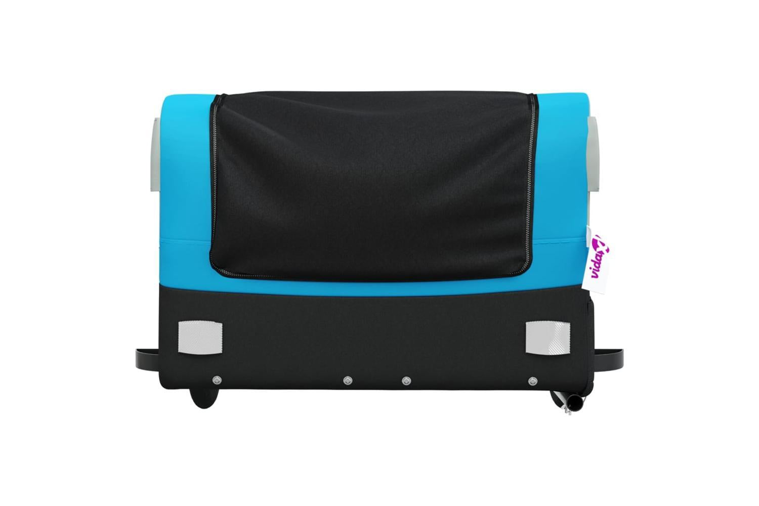 Vidaxl Bike Trailer Black And Blue 45 Kg Iron-6