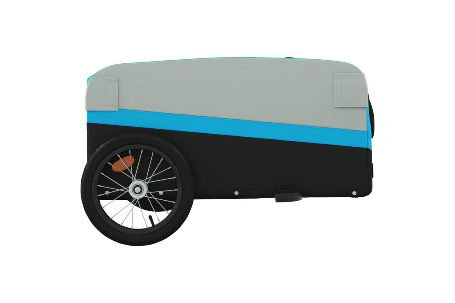 Vidaxl Bike Trailer Black And Blue 45 Kg Iron-7