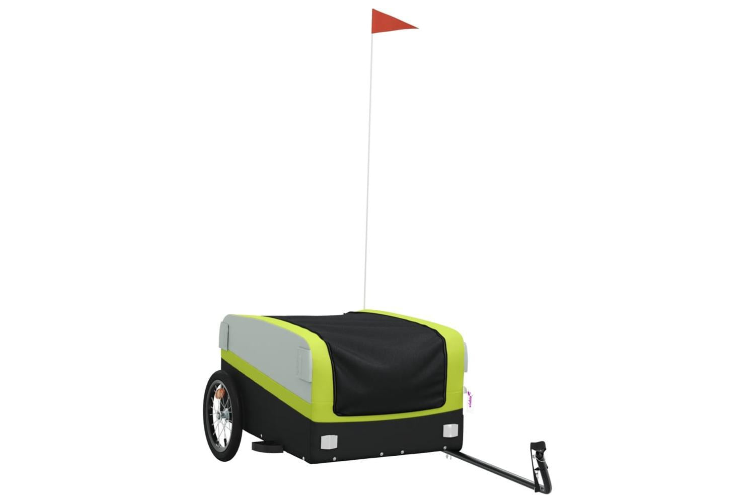 Vidaxl Bike Trailer Black And Green 45 Kg Iron-2