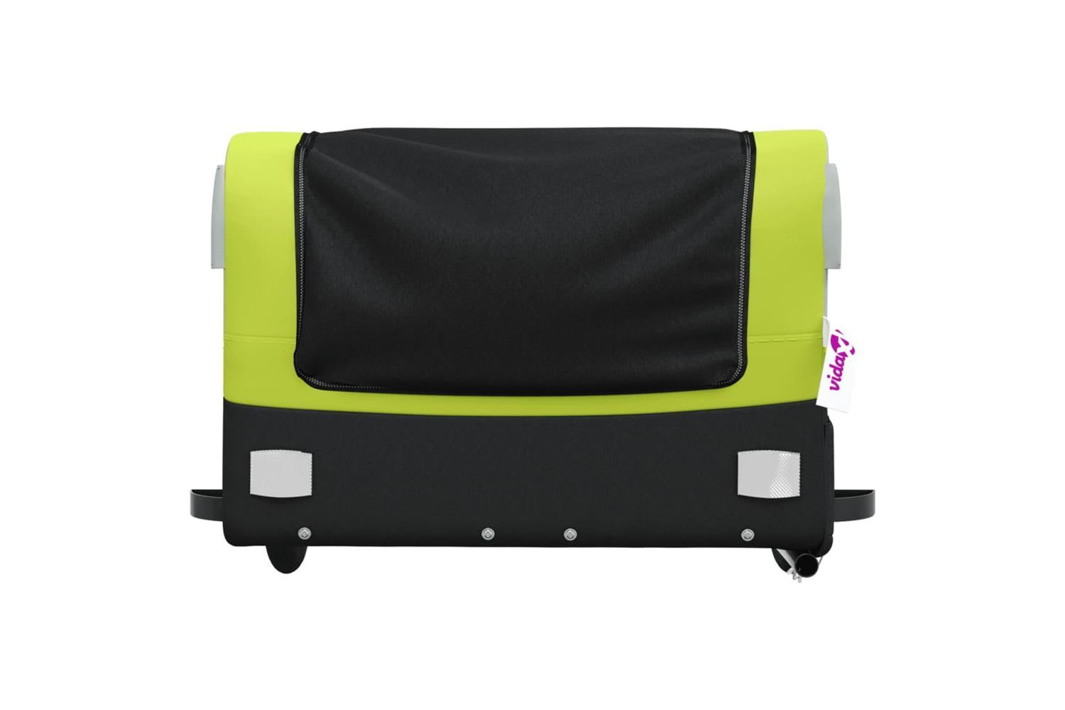 Vidaxl Bike Trailer Black And Green 45 Kg Iron-6