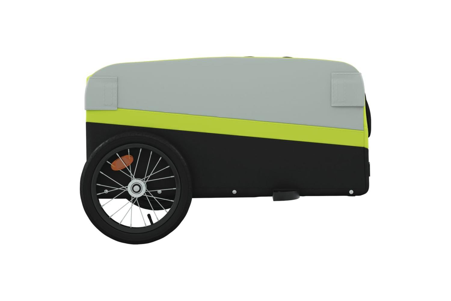 Vidaxl Bike Trailer Black And Green 45 Kg Iron-7