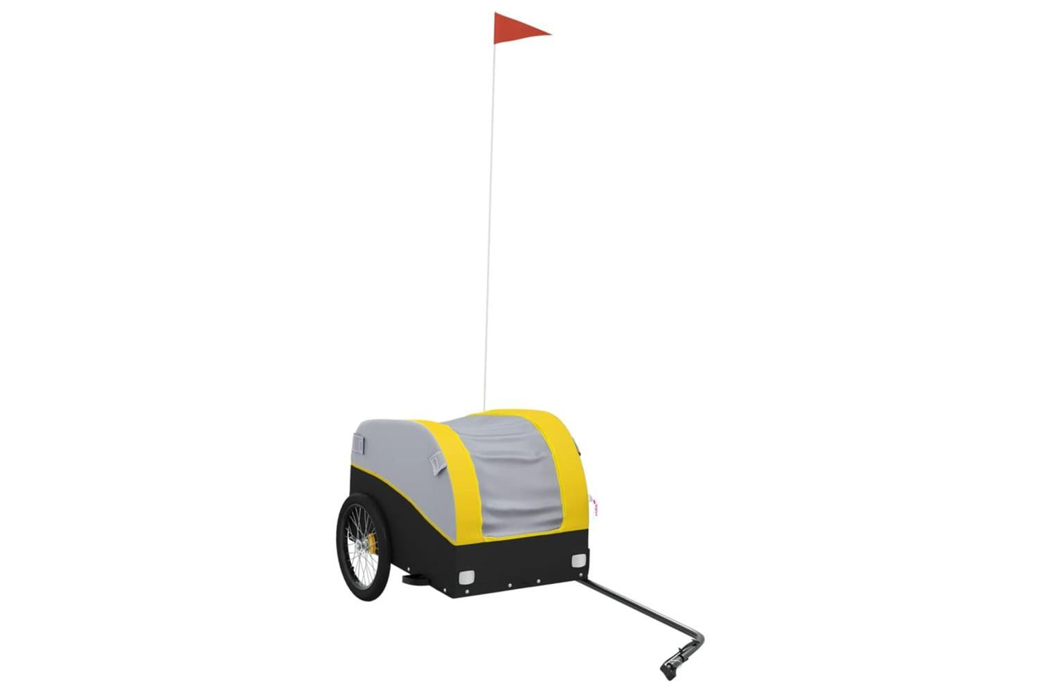 Vidaxl Bike Trailer Black And Yellow 30 Kg Iron-2