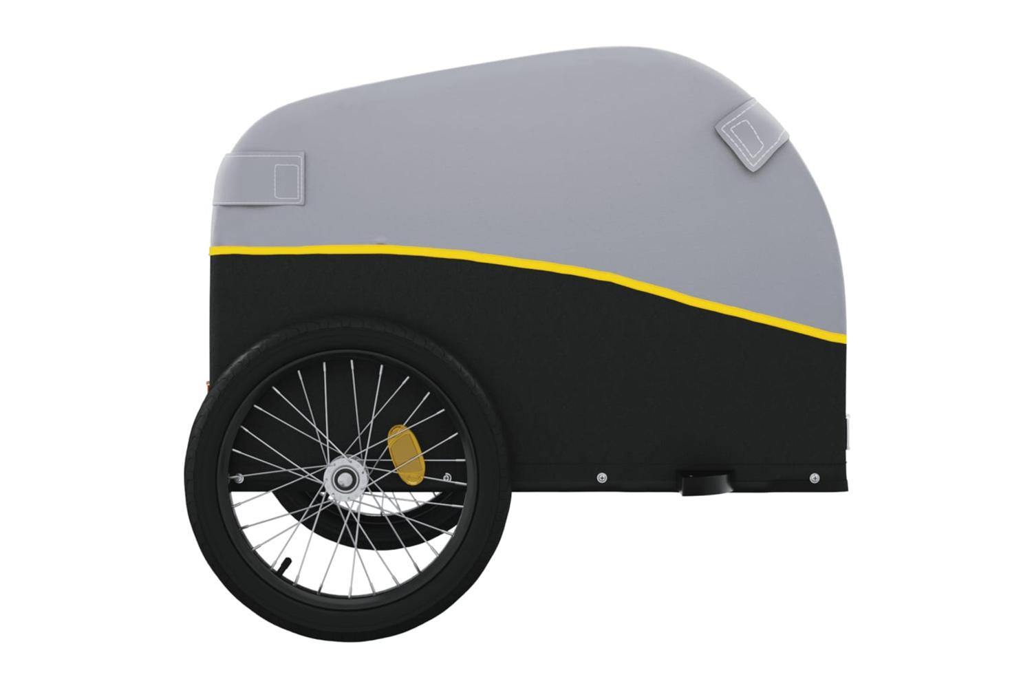 Vidaxl Bike Trailer Black And Yellow 30 Kg Iron-7