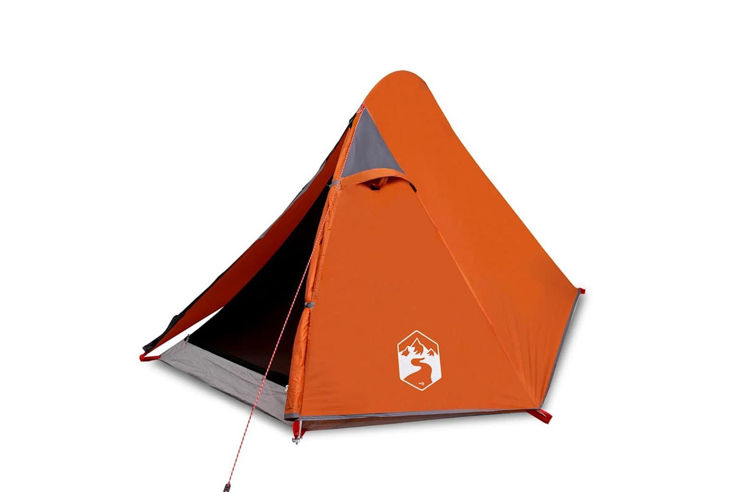Vidaxl Camping Tent Dome 2-person Grey And Orange Waterproof-2