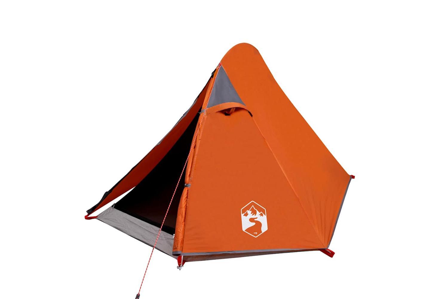 Vidaxl Camping Tent Dome 2-person Grey And Orange Waterproof-4
