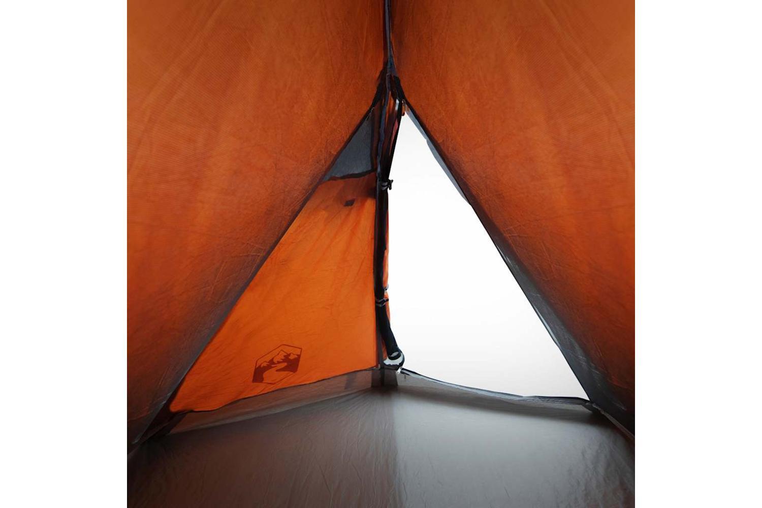 Vidaxl Camping Tent Dome 2-person Grey And Orange Waterproof-9