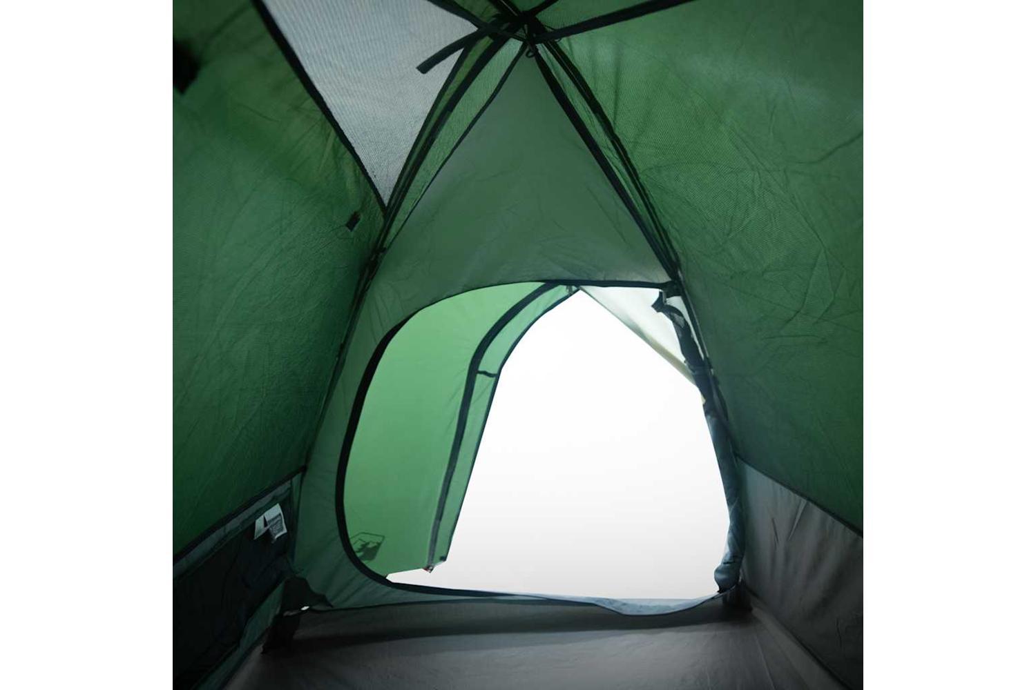 Vidaxl Camping Tent Dome 4-person Green Waterproof-10