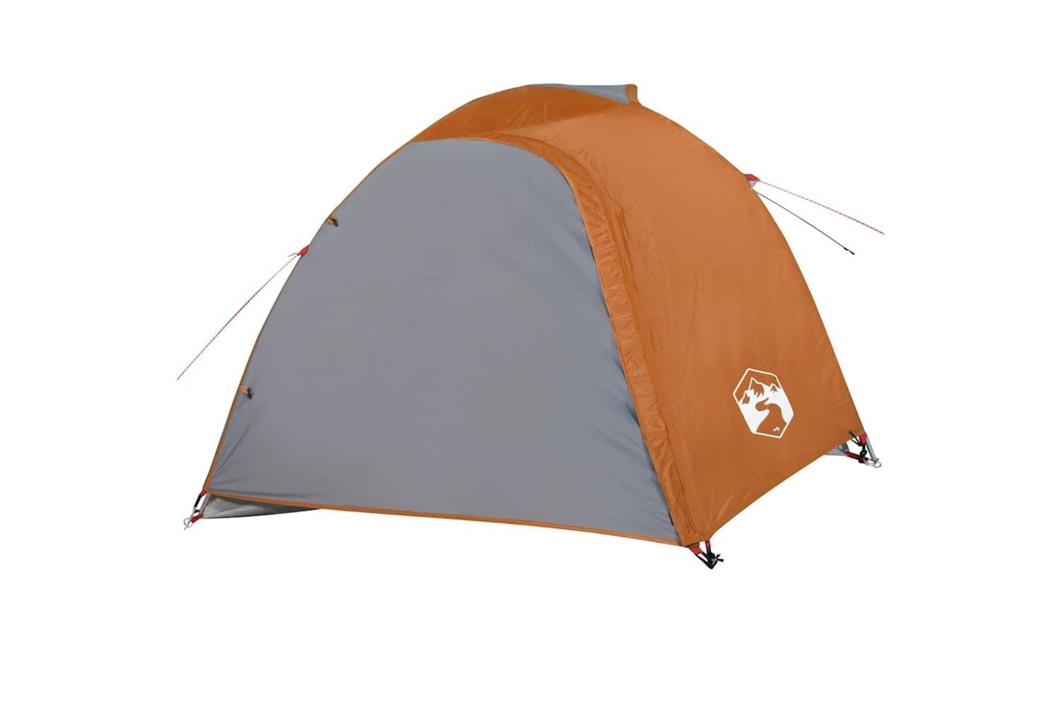 Vidaxl Camping Tent Dome 4-person Grey And Orange Waterproof-6