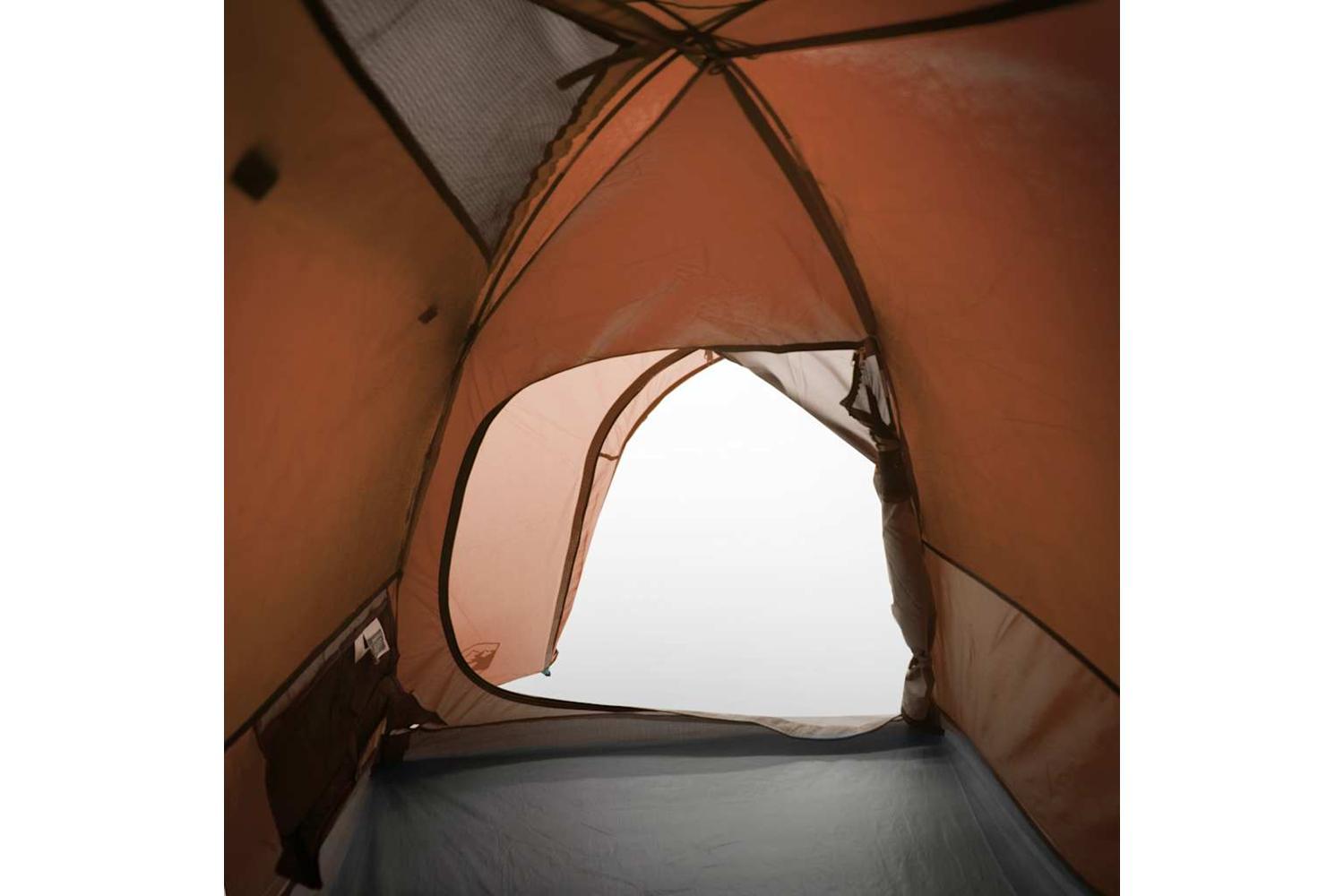 Vidaxl Camping Tent Dome 4-person Grey And Orange Waterproof-10