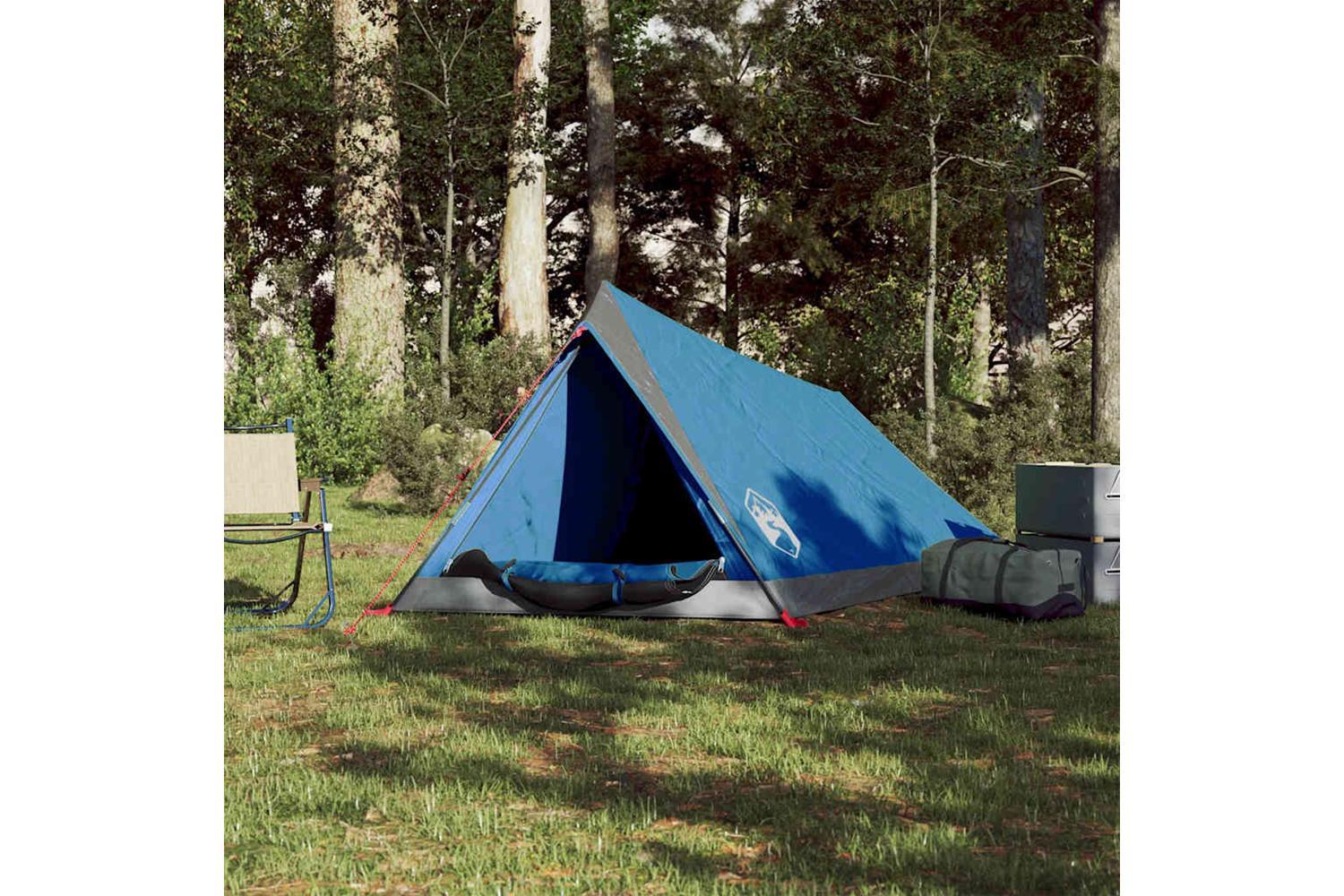 Vidaxl Camping Tent 2-person Blue Waterproof-3