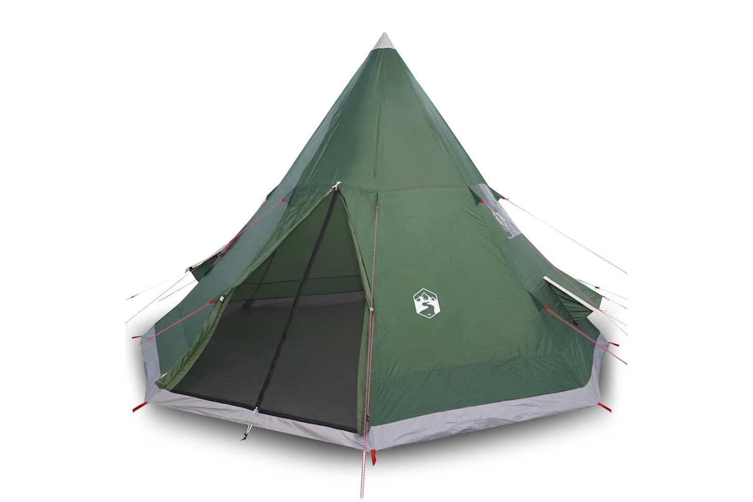 Vidaxl Camping Tent Tipi 4-person Green Waterproof-2