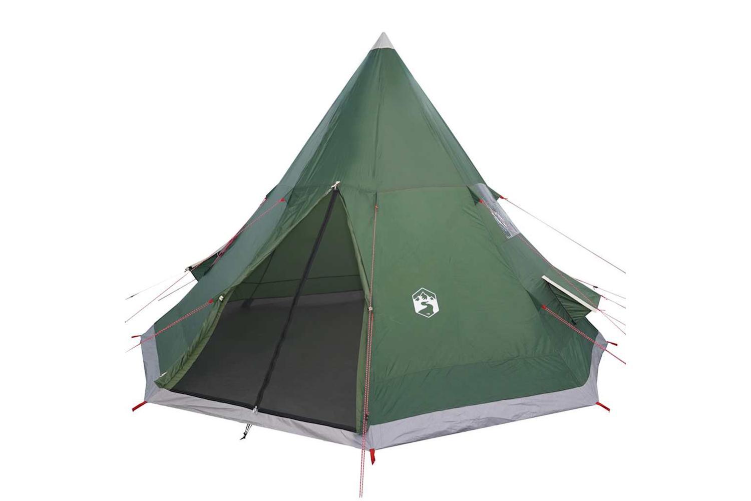 Vidaxl Camping Tent Tipi 4-person Green Waterproof-4
