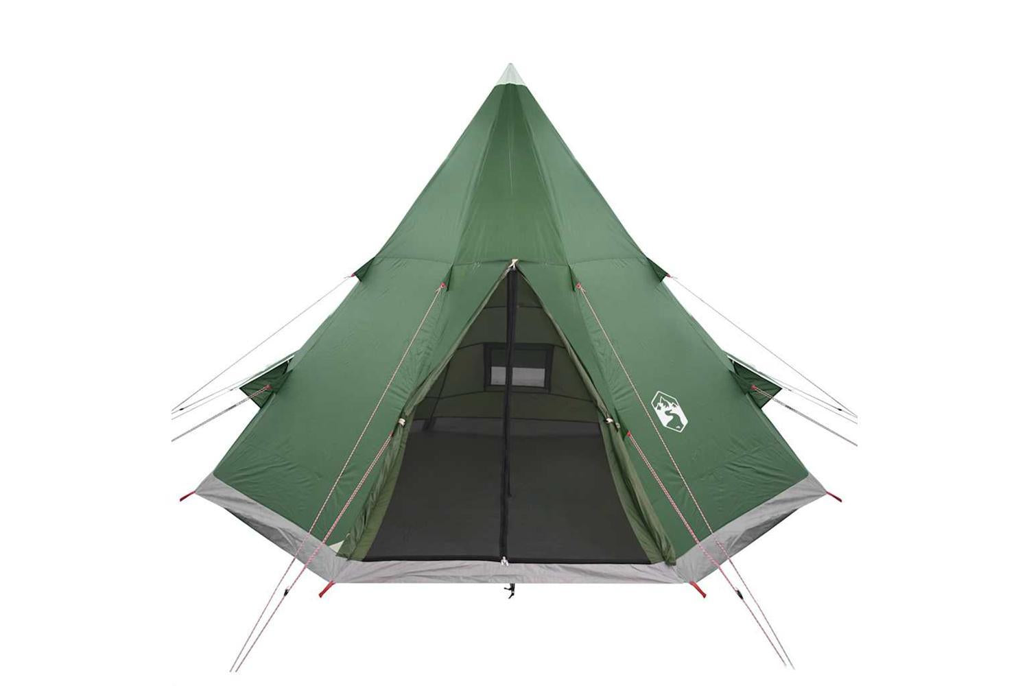 Vidaxl Camping Tent Tipi 4-person Green Waterproof-5