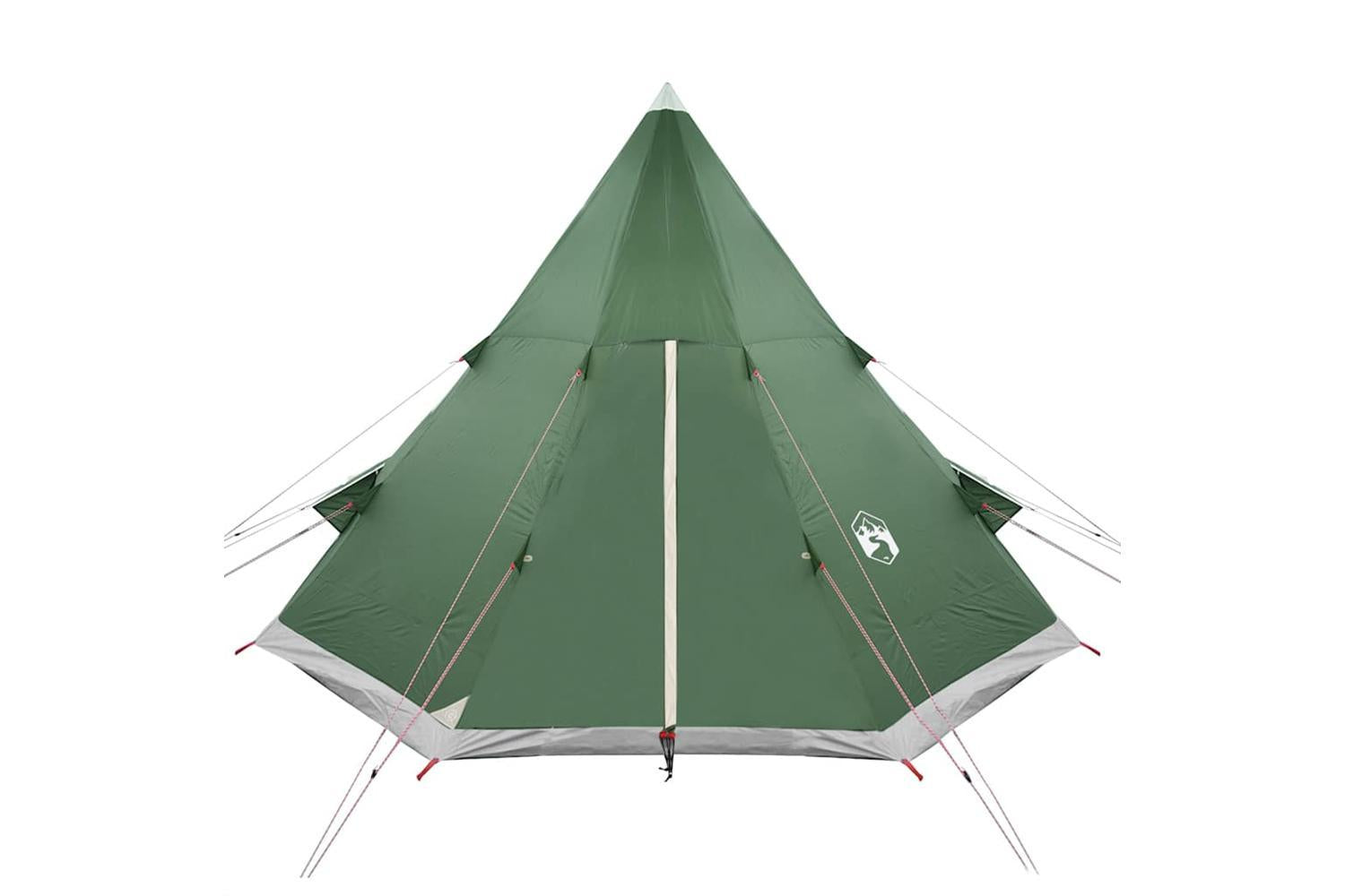 Vidaxl Camping Tent Tipi 4-person Green Waterproof-6