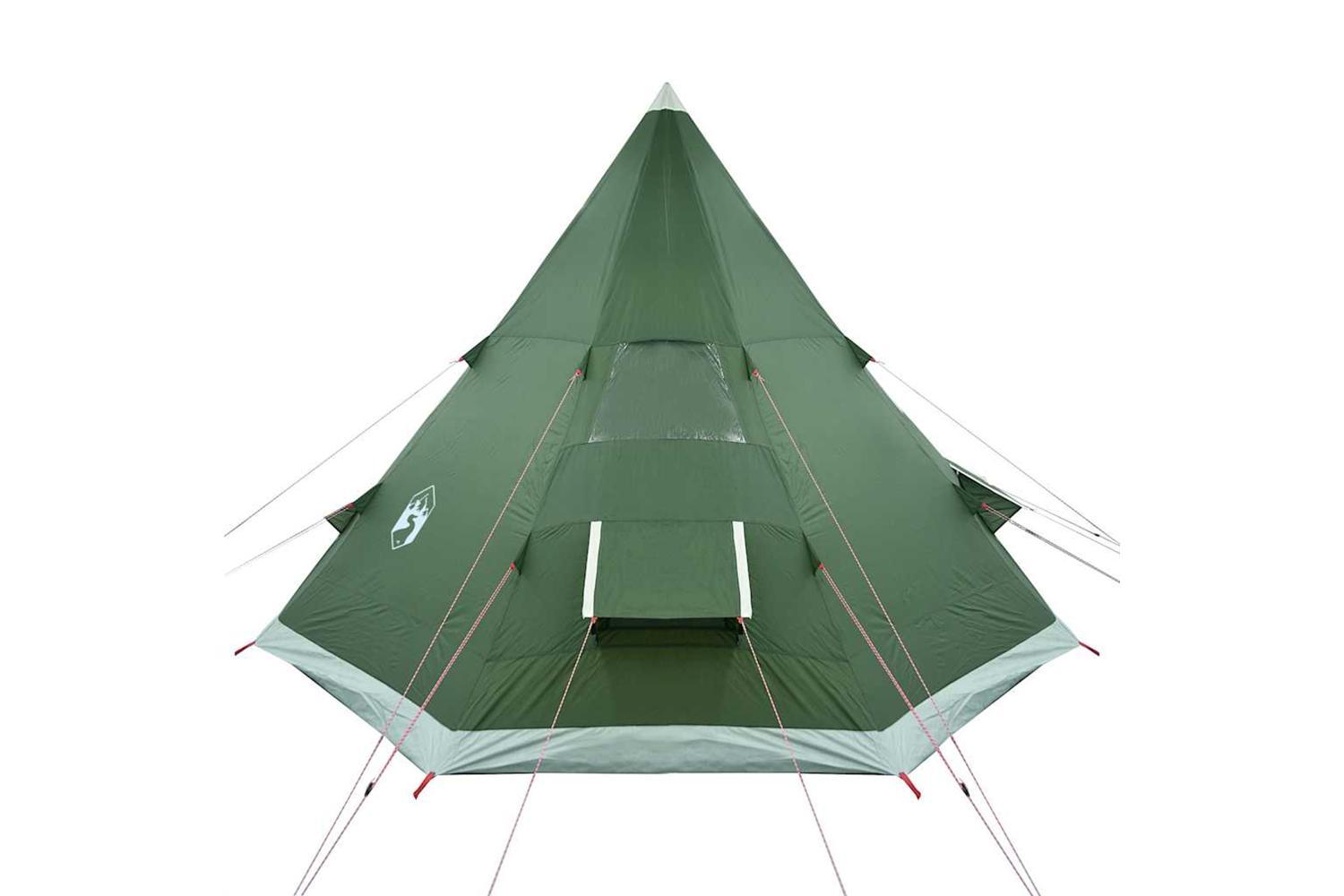 Vidaxl Camping Tent Tipi 4-person Green Waterproof-7