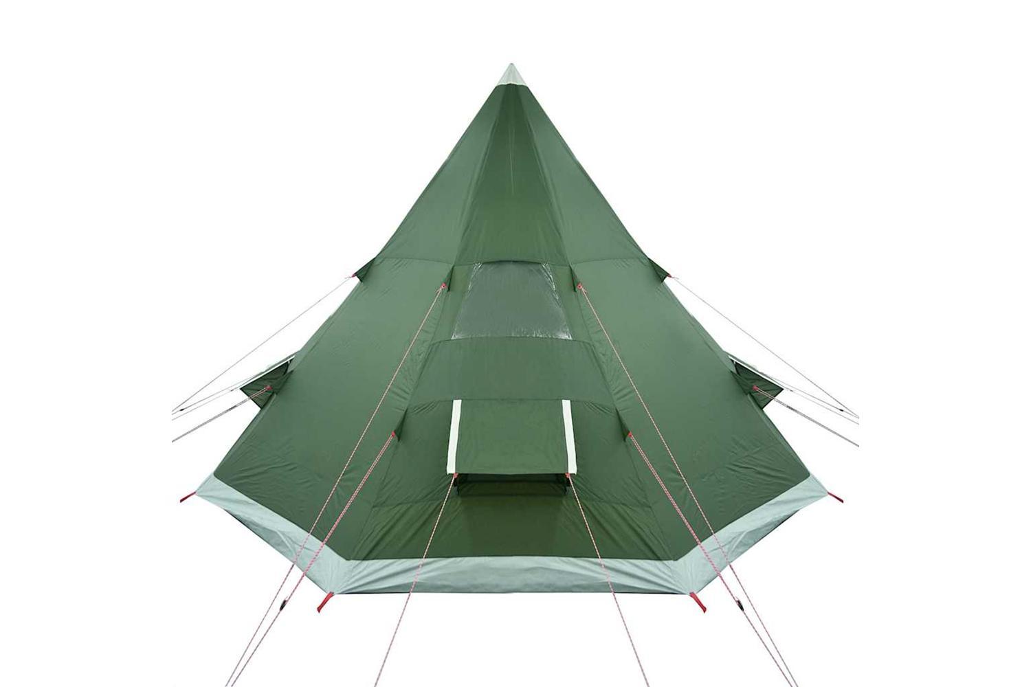 Vidaxl Camping Tent Tipi 4-person Green Waterproof-8