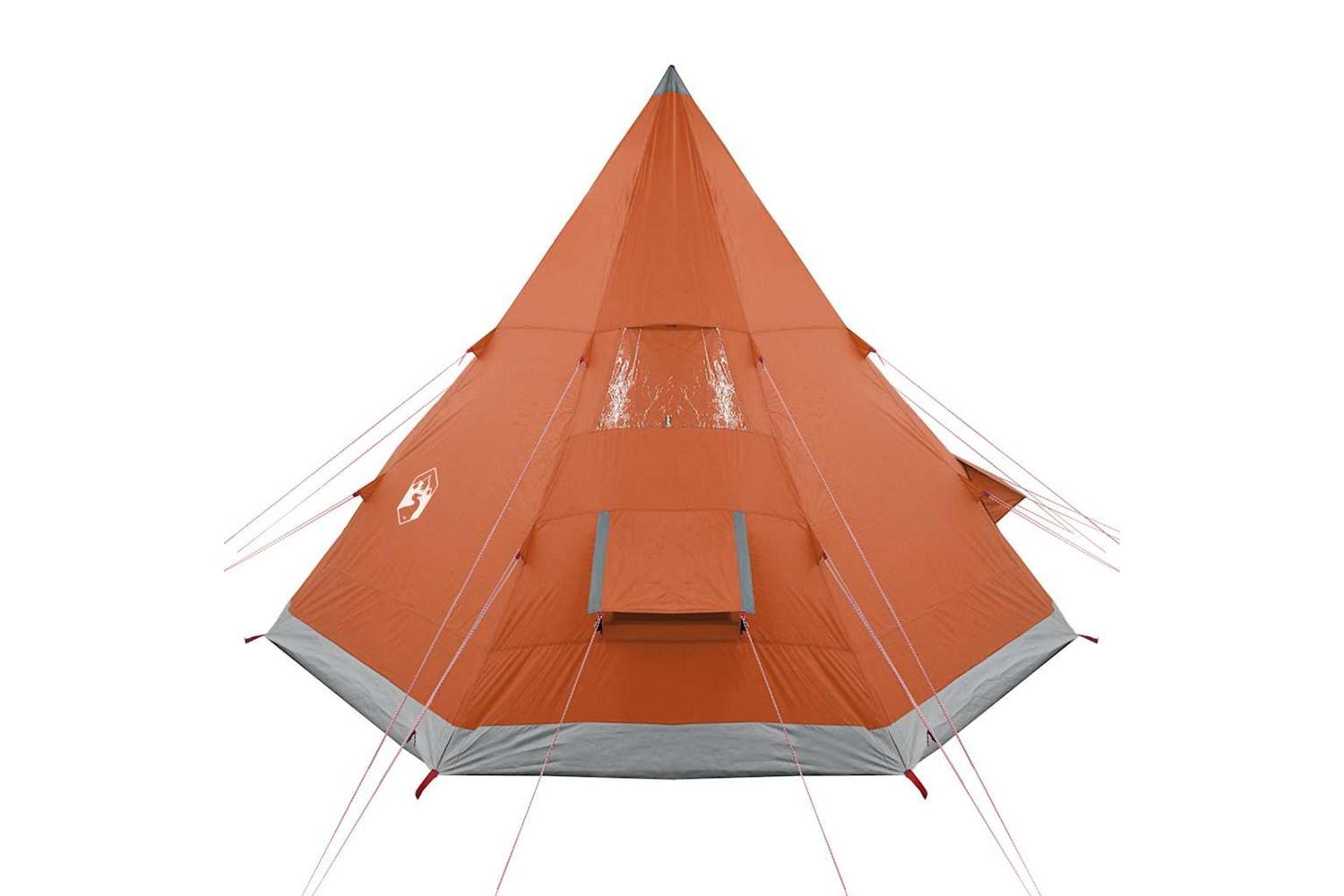 Vidaxl Camping Tent Tipi 4-person Orange Waterproof-7