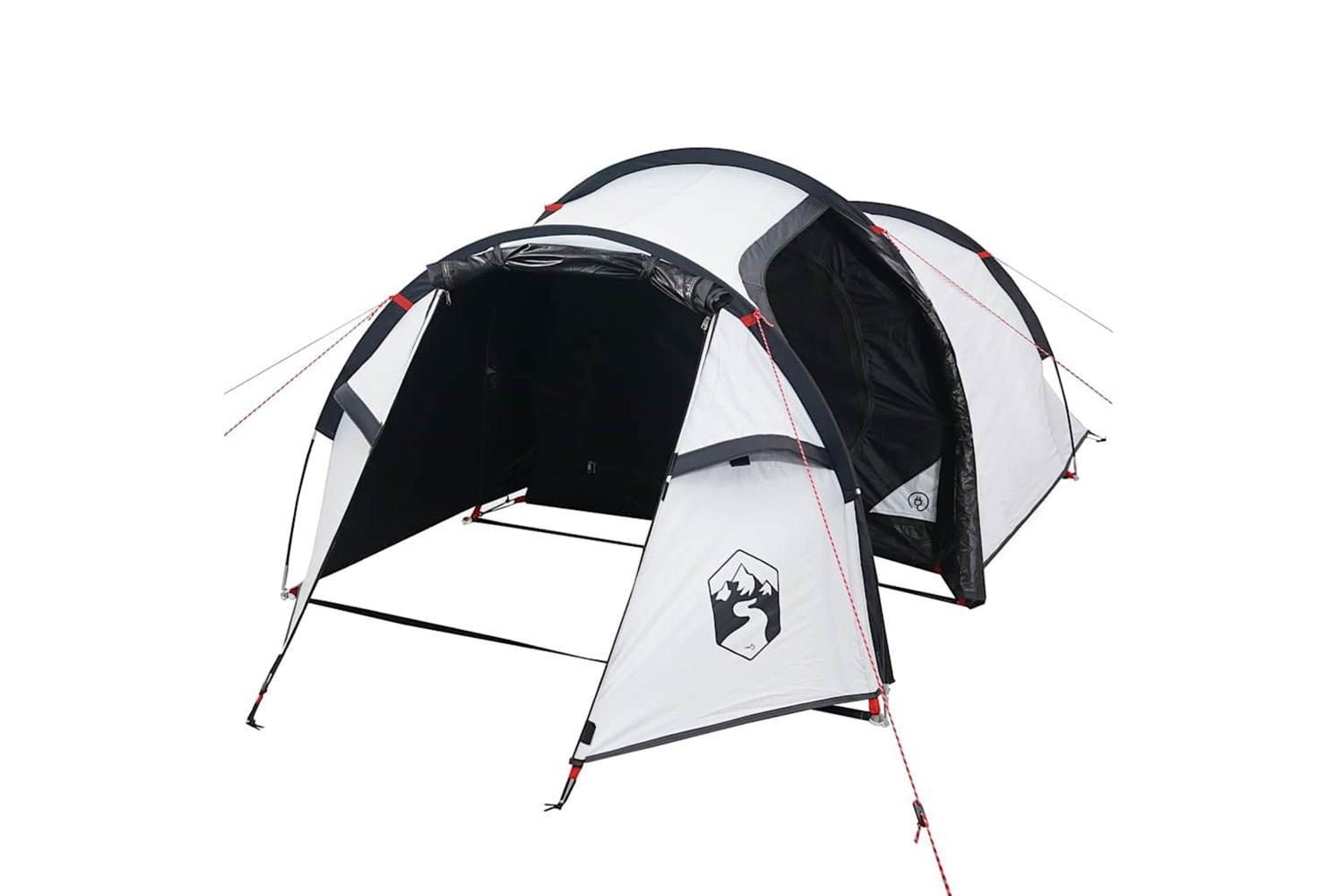 Vidaxl Camping Tent Tunnel 2-person White Blackout Fabric Waterproof-4