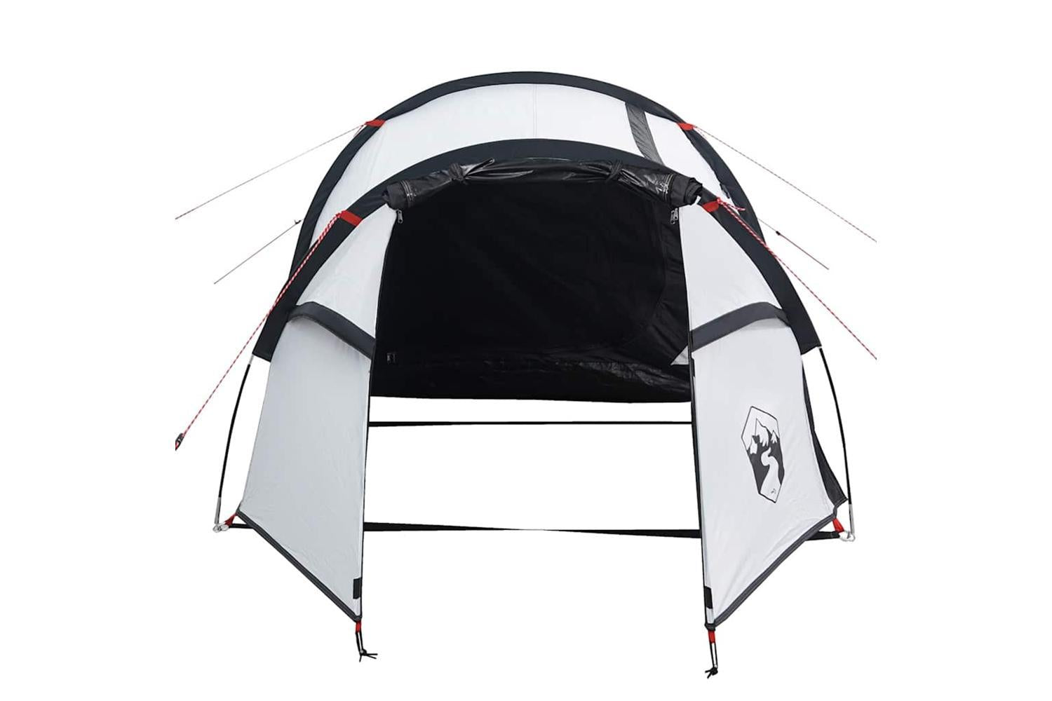 Vidaxl Camping Tent Tunnel 2-person White Blackout Fabric Waterproof-6