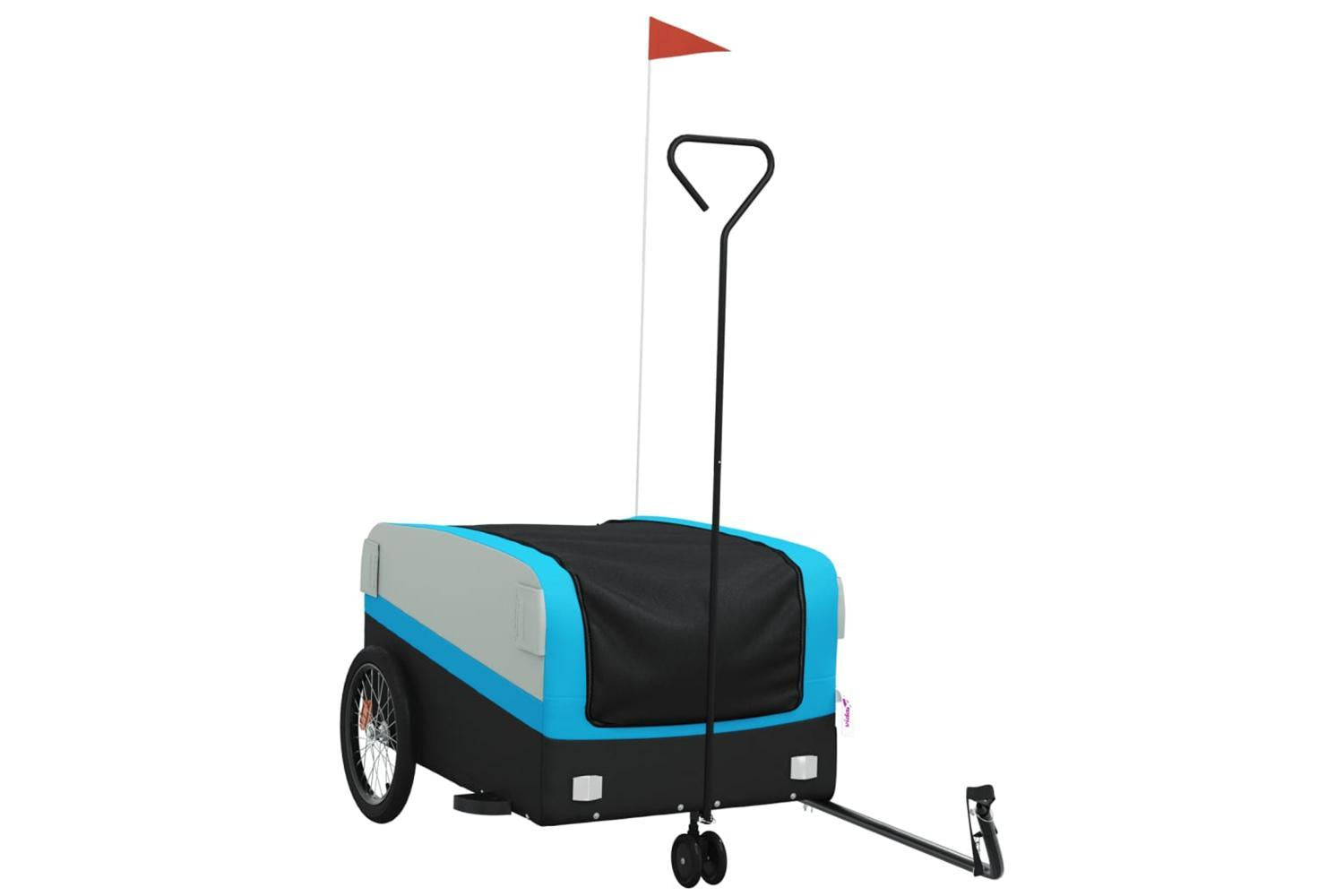 Vidaxl Bike Trailer Black And Blue 45 Kg Iron-2