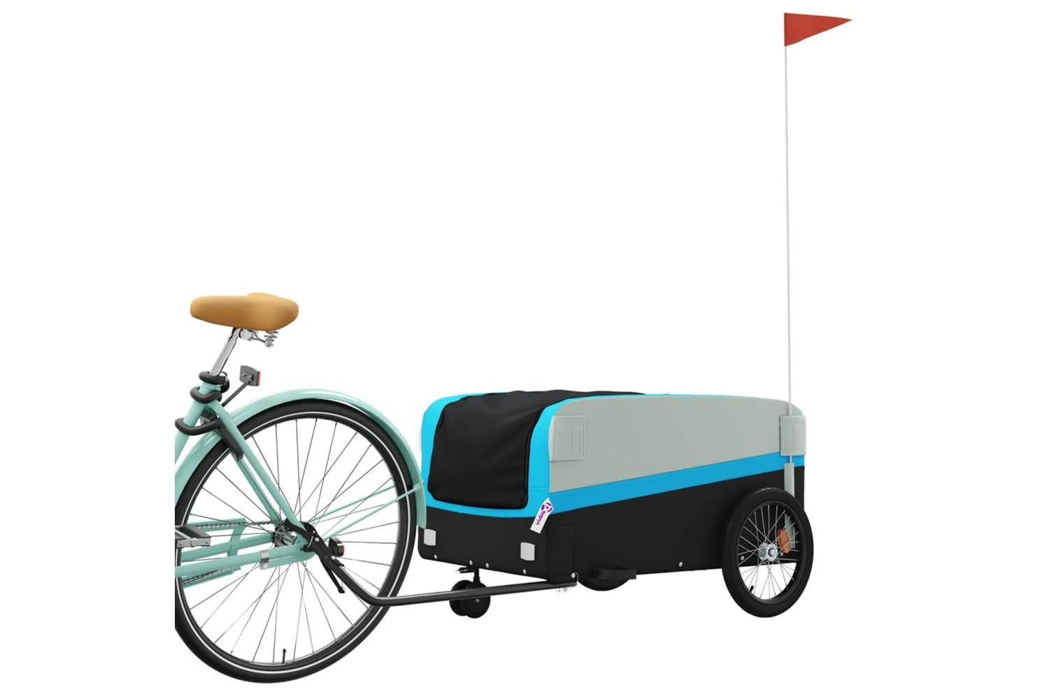 Vidaxl Bike Trailer Black And Blue 45 Kg Iron-3