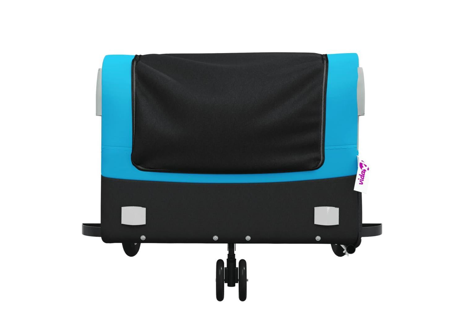 Vidaxl Bike Trailer Black And Blue 45 Kg Iron-6