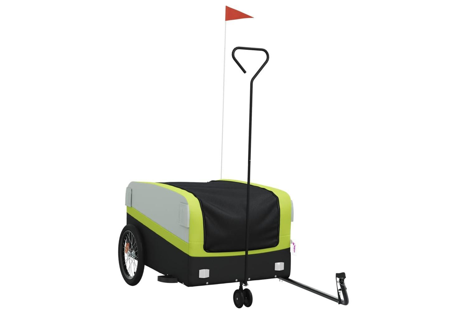 Vidaxl Bike Trailer Black And Green 45 Kg Iron