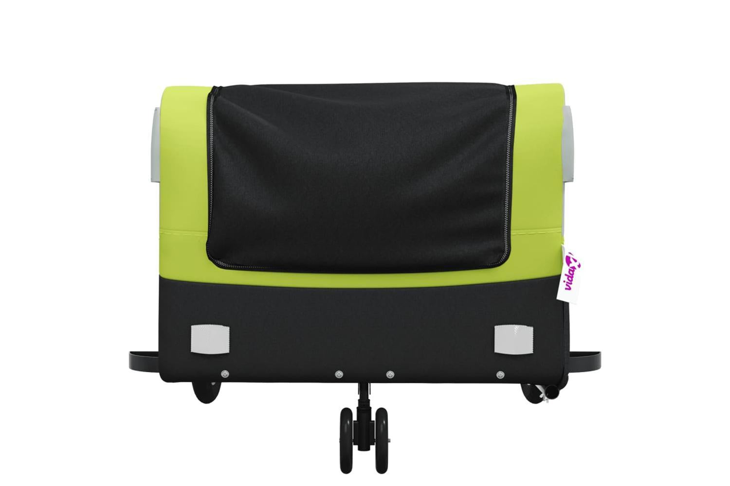 Vidaxl Bike Trailer Black And Green 45 Kg Iron-6