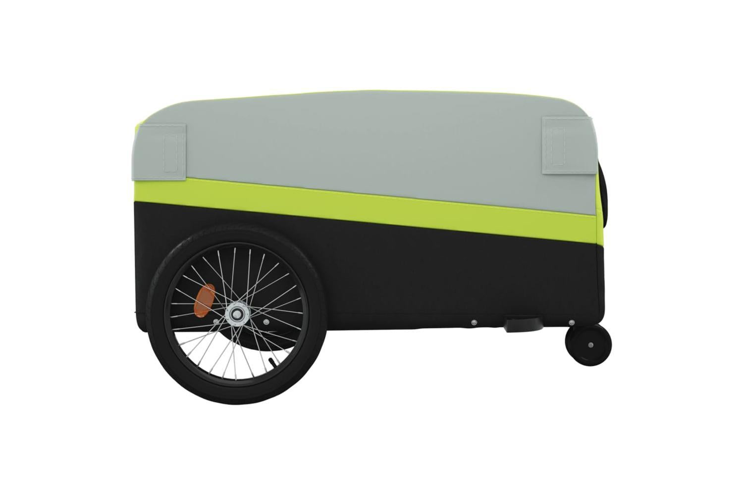 Vidaxl Bike Trailer Black And Green 45 Kg Iron-7