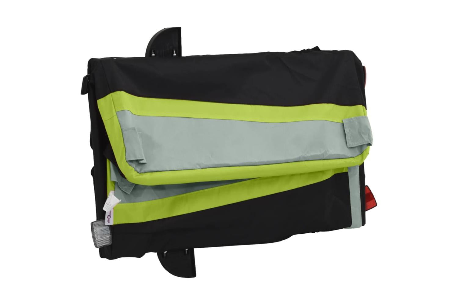 Vidaxl Bike Trailer Black And Green 45 Kg Iron-9