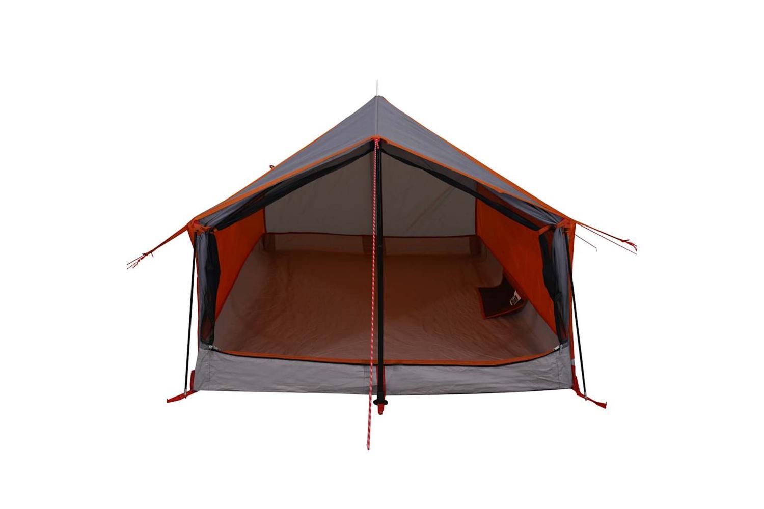 Vidaxl Camping Tent 2-person Grey And Orange Waterproof-5