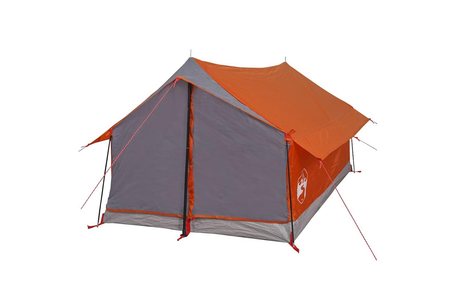 Vidaxl Camping Tent 2-person Grey And Orange Waterproof-6