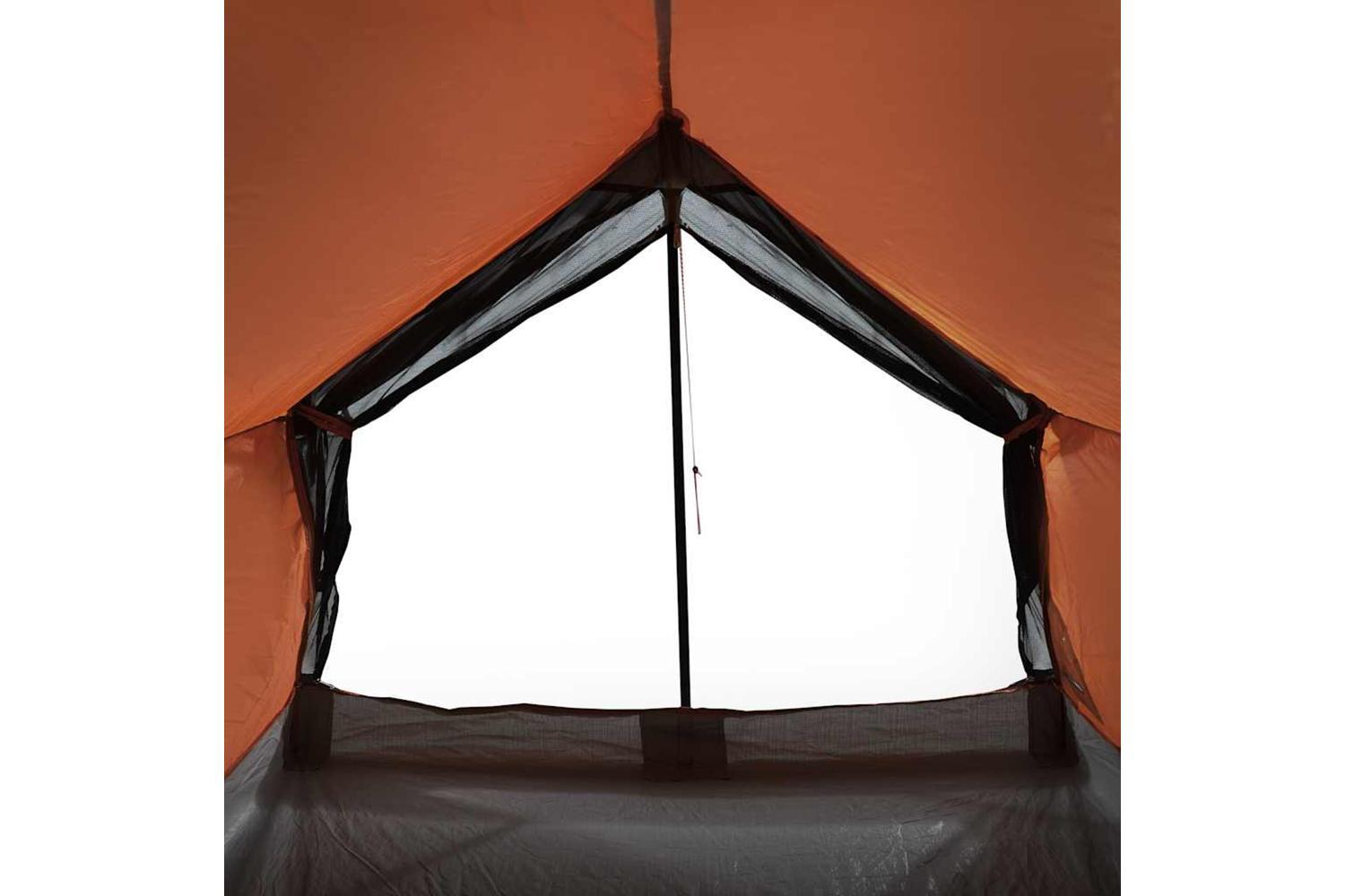 Vidaxl Camping Tent 2-person Grey And Orange Waterproof-10