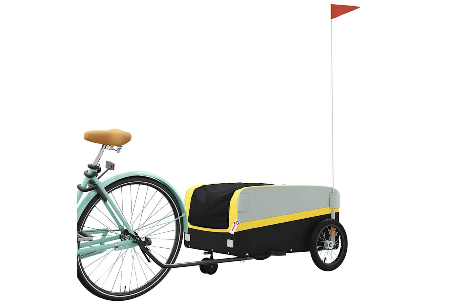 Vidaxl Bike Trailer Black And Yellow 45 Kg Iron-3