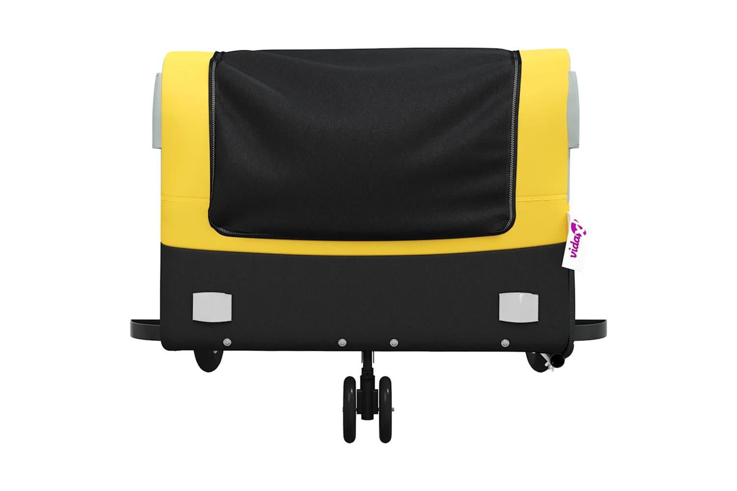 Vidaxl Bike Trailer Black And Yellow 45 Kg Iron-6