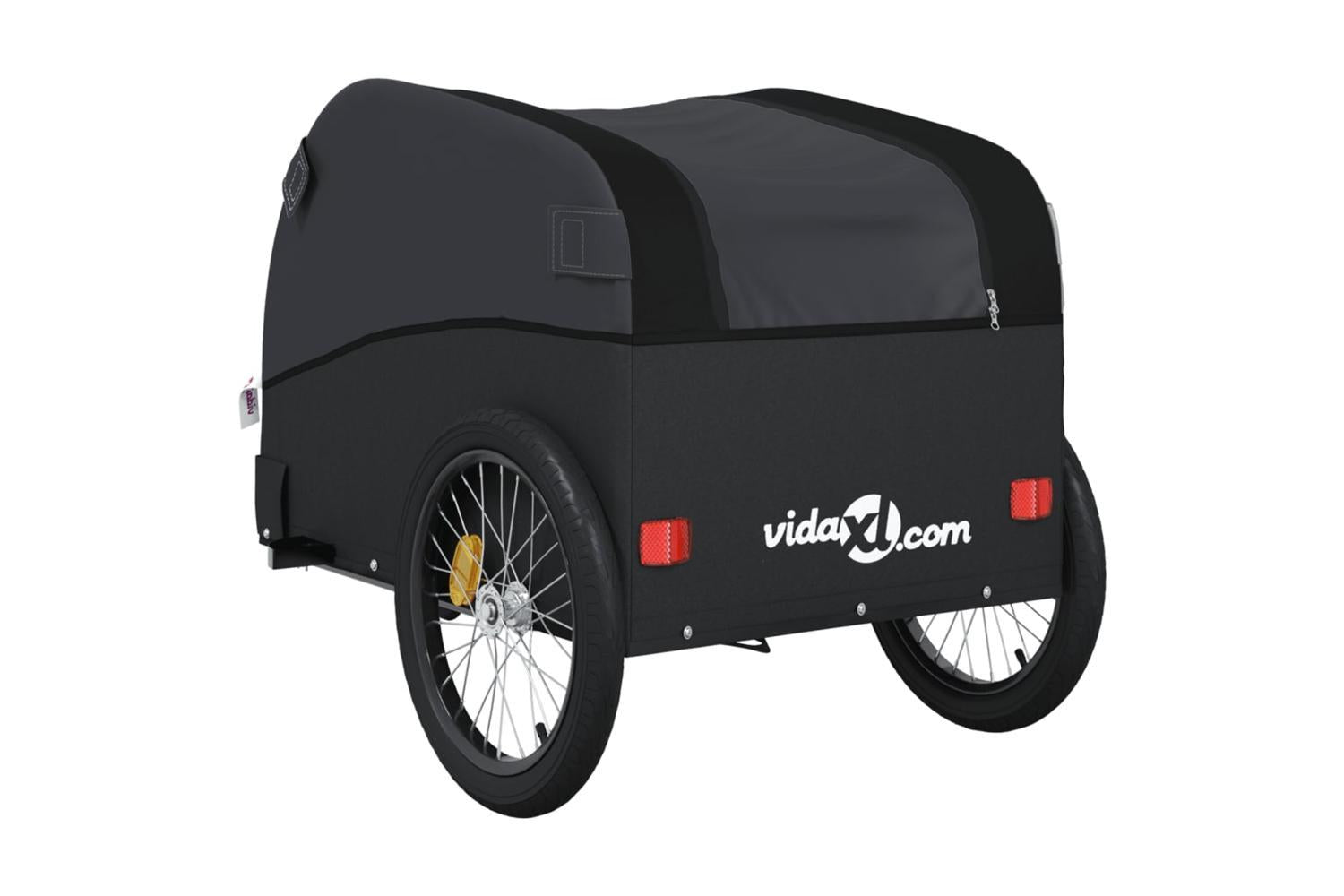 Vidaxl Bike Trailer Black 45 Kg Iron-8
