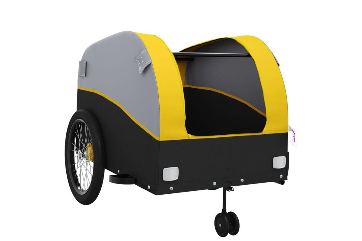 Vidaxl Bike Trailer Black And Yellow 45 Kg Iron-5