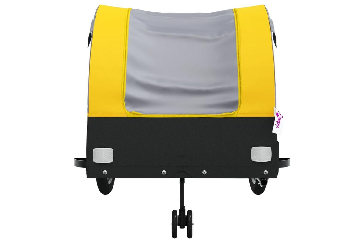 Vidaxl Bike Trailer Black And Yellow 45 Kg Iron-6
