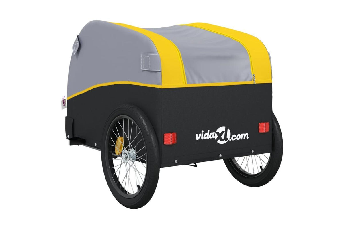 Vidaxl Bike Trailer Black And Yellow 45 Kg Iron-8