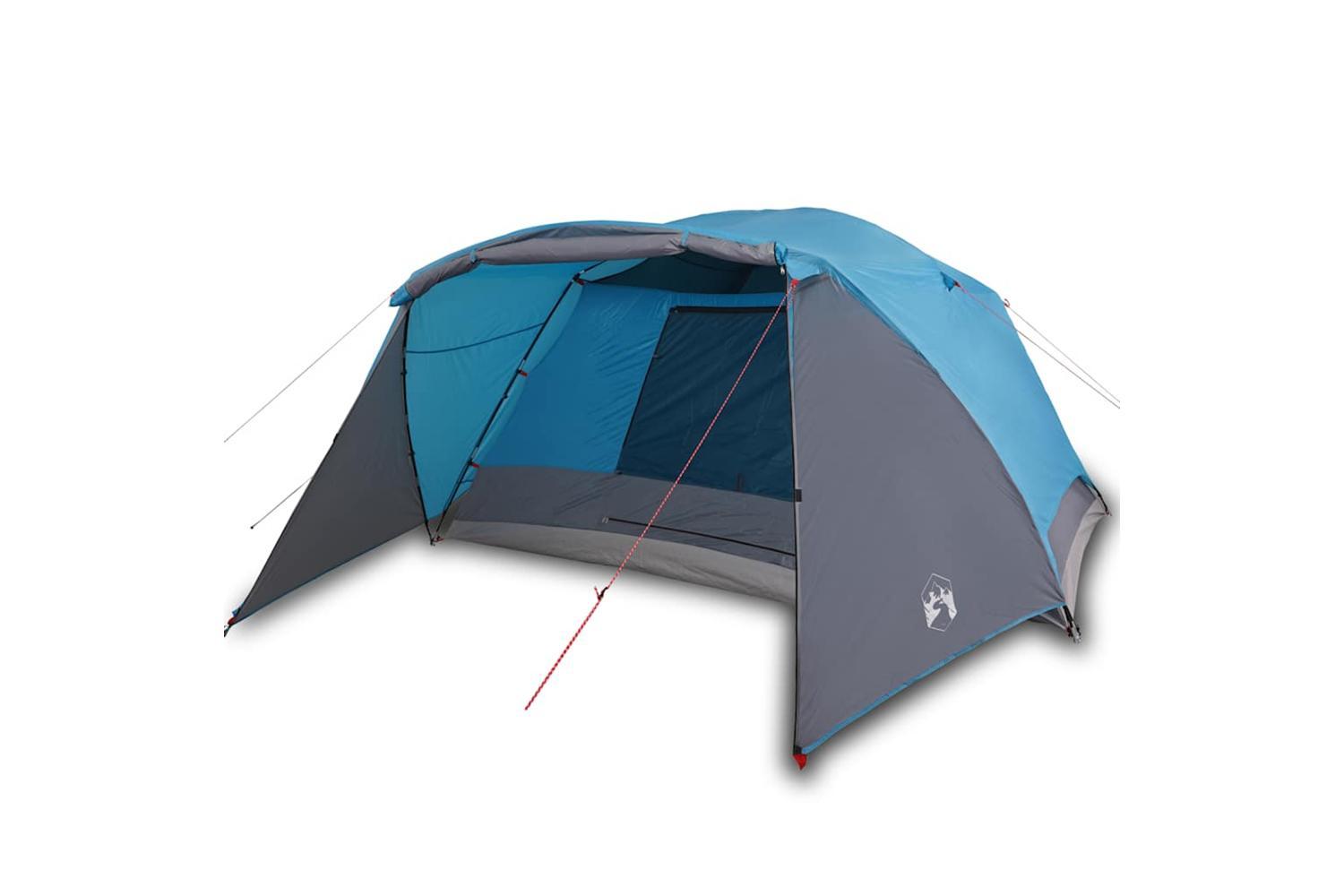 Vidaxl Family Tent With Porch 6-person Blue Waterproof-2