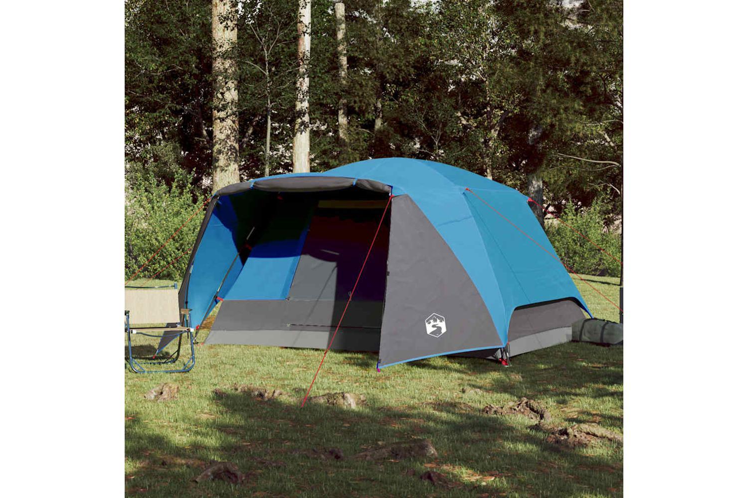 Vidaxl Family Tent With Porch 6-person Blue Waterproof-3
