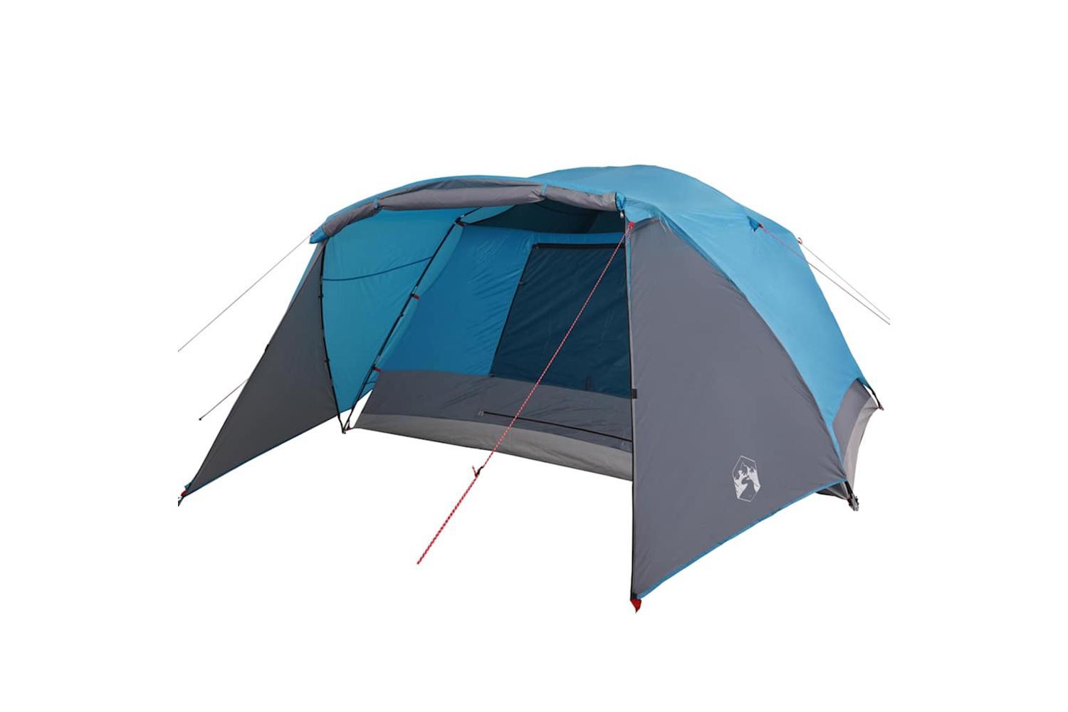 Vidaxl Family Tent With Porch 6-person Blue Waterproof-4