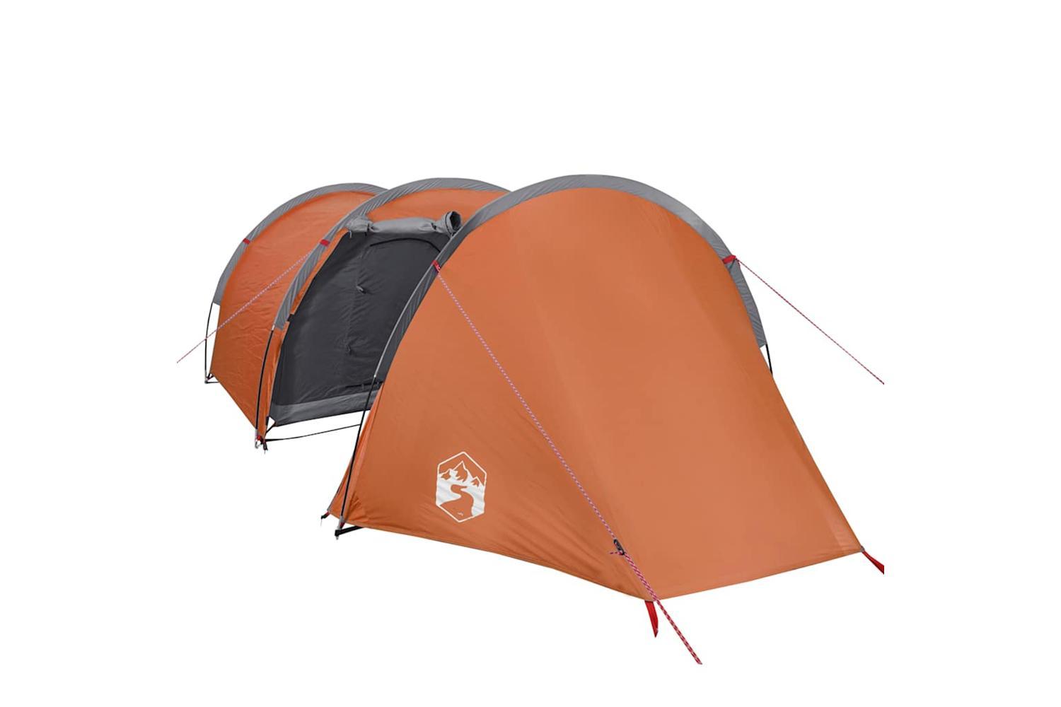 Vidaxl Camping Tent Tunnel 4-person Orange Waterproof-4