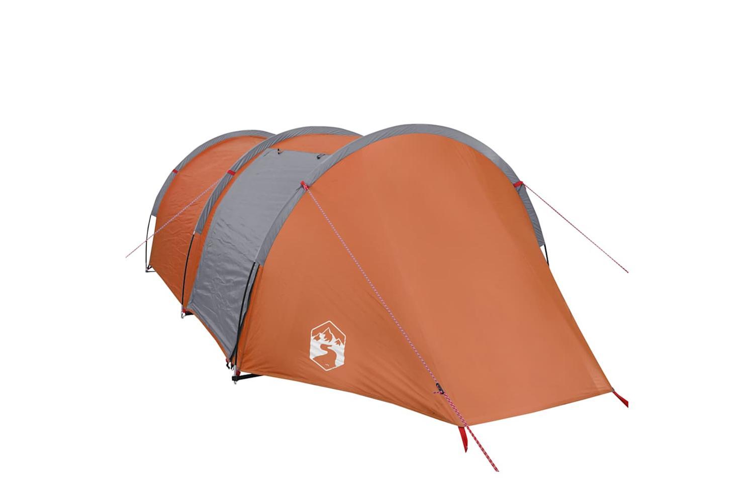 Vidaxl Camping Tent Tunnel 4-person Orange Waterproof-5